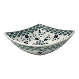 Bowl, Square, Nut, Small, 5.25" in "Woven Pansies" by Manufaktura | M105T-RV
