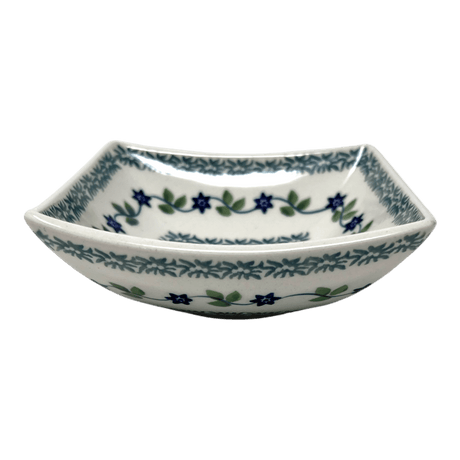 Bowl, Square, Nut, Small, 5.25" in "Woven Starflowers" by Manufaktura | M105T-RV01