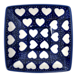 Bowl, Square, Nut, Small, 5.25" in "Sea of Hearts" by Manufaktura | M105T-SEA