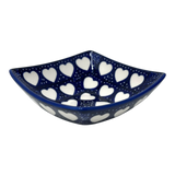 Bowl, Square, Nut, Small, 5.25" in "Sea of Hearts" by Manufaktura | M105T-SEA