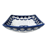 Bowl, Square, Nut, Small, 5.25" in "Peacock Dot" by Manufaktura | M105U-54K