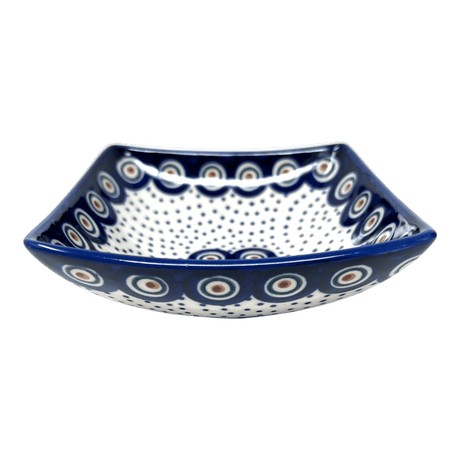 Bowl, Square, Nut, Small, 5.25" in "Peacock Dot" by Manufaktura | M105U-54K