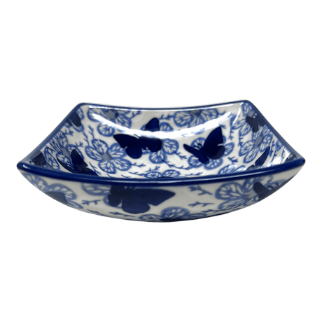 Bowl, Square, Nut, Small, 5.25" in "Blue Butterfly" by Manufaktura | M105U-AS58