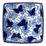 Bowl, Square, Nut, Small, 5.25" in "Blue Butterfly" by Manufaktura | M105U-AS58