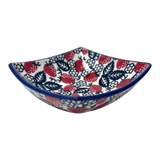 Bowl, Square, Nut, Small, 5.25" in "Strawberry Fields" by Manufaktura | M105U-AS59
