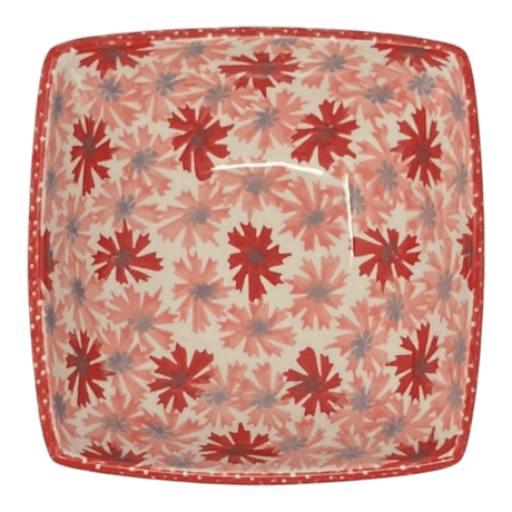 Bowl, Square, Nut, Small, 5.25" in "Scarlet Daisy" by Manufaktura | M105U-AS73