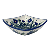 Bowl, Square, Nut, Small, 5.25" in "Bouncing Blue Blossoms" by Manufaktura | M105U-IM03