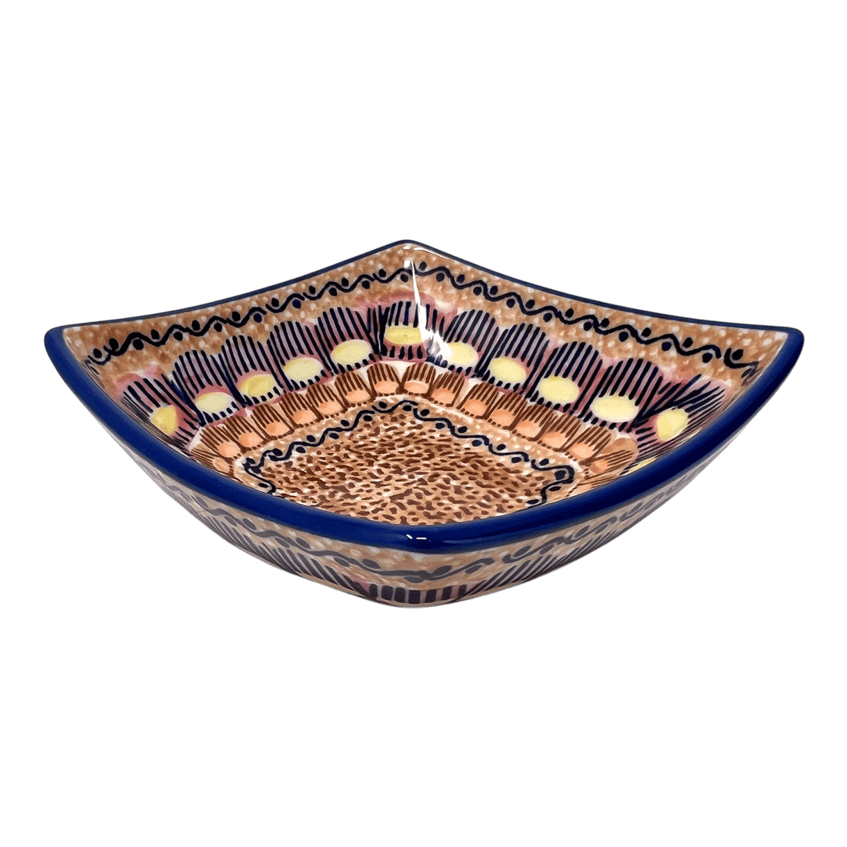 Bowl, Square, Nut, Small, 5.25" in "Desert Sunrise" by Manufaktura | M105U-KLJ