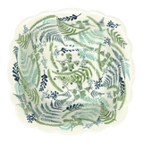 Bowl, Square, Fancy, Berry Bowl, 7.5" in "Scattered Ferns" by Manufaktura | M107S-GZ39