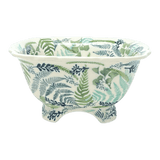 Bowl, Square, Fancy, Berry Bowl, 7.5" in "Scattered Ferns" by Manufaktura | M107S-GZ39