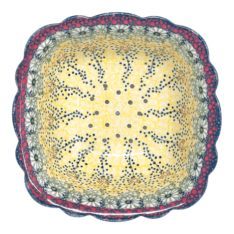 Bowl, Square, Fancy, Berry Bowl, 7.5" in "Sunshine Grotto" by Manufaktura | M107S-WK52