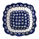 Bowl, Square, Fancy, Berry Bowl, 7.5" in "Peacock in Line" by Manufaktura | M107T-54A