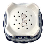 Bowl, Square, Fancy, Berry Bowl, 7.5" in "Peacock in Line" by Manufaktura | M107T-54A
