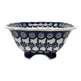 Bowl, Square, Fancy, Berry Bowl, 7.5" in "Floral Peacock" by Manufaktura | M107T-54KK