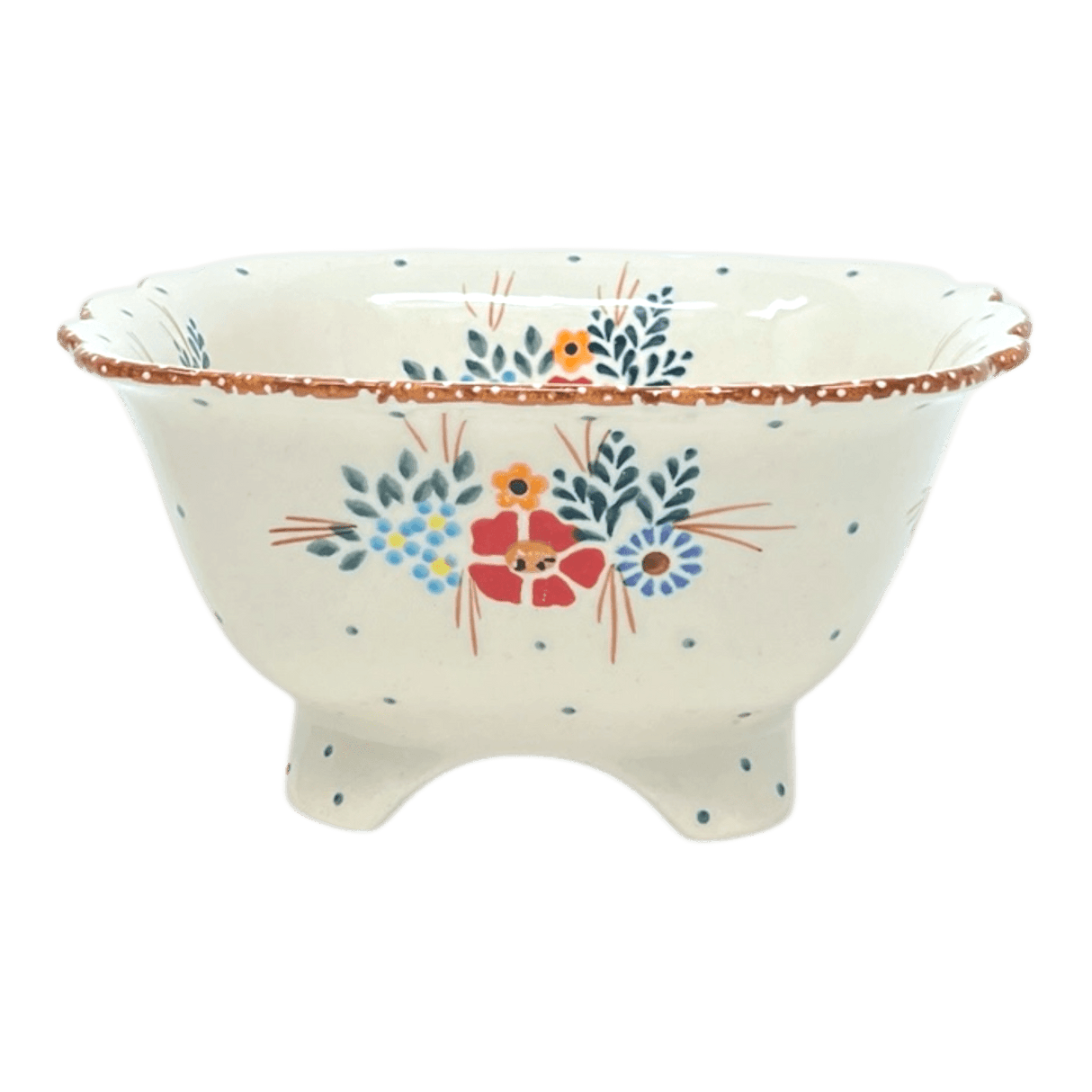 Bowl, Square, Fancy, Berry Bowl, 7.5" in "Country Pride" by Manufaktura | M107T-GM13