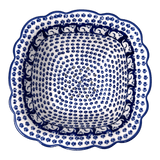 Bowl, Square, Fancy, Berry Bowl, 7.5" in "Kitty Cat Path" by Manufaktura | M107T-KOT6