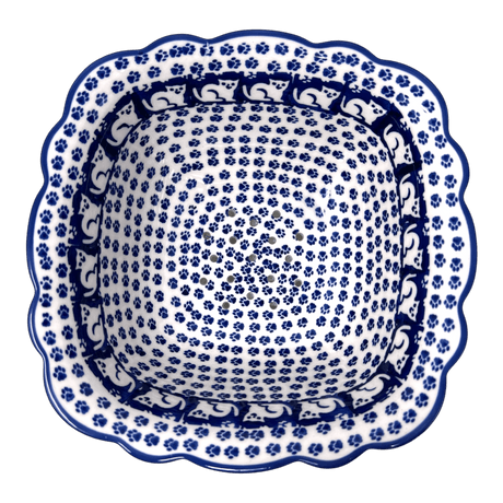 Bowl, Square, Fancy, Berry Bowl, 7.5" in "Kitty Cat Path" by Manufaktura | M107T-KOT6