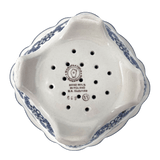 Bowl, Square, Fancy, Berry Bowl, 7.5" in "Butterfly Garden" by Manufaktura | M107T-MOT1