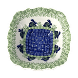 Bowl, Square, Fancy, Berry Bowl, 7.5" in "Bunny Love" by Manufaktura | M107T-P324
