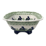 Bowl, Square, Fancy, Berry Bowl, 7.5" in "Bunny Love" by Manufaktura | M107T-P324
