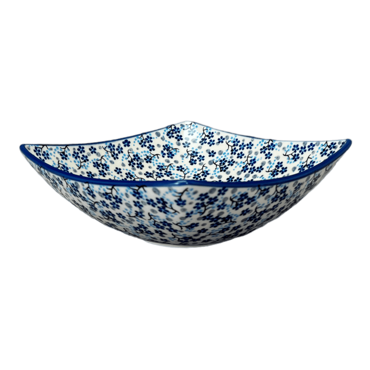 Dish, Nut, Medium, 7.75" in "Scattered Blues" by Manufaktura | M113S-AS45