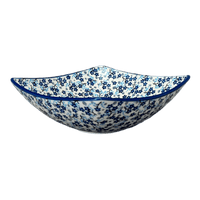 A picture of a Polish Pottery Medium Nut Dish (Scattered Blues) | M113S-AS45 as shown at PolishPotteryOutlet.com/products/medium-nut-dish-scattered-blues-m113s-as45