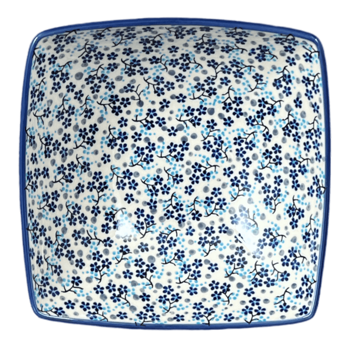 Dish, Nut, Medium, 7.75" in "Scattered Blues" by Manufaktura | M113S-AS45