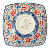 Bowl, Square, Nut, Medium, 7.75" in "Festive Flowers" by Manufaktura | M113S-IZ16