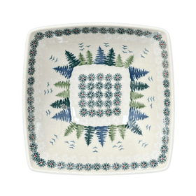 Polish Pottery Medium Nut Dish (Pine Forest) | M113S-PS29 Additional Image at PolishPotteryOutlet.com