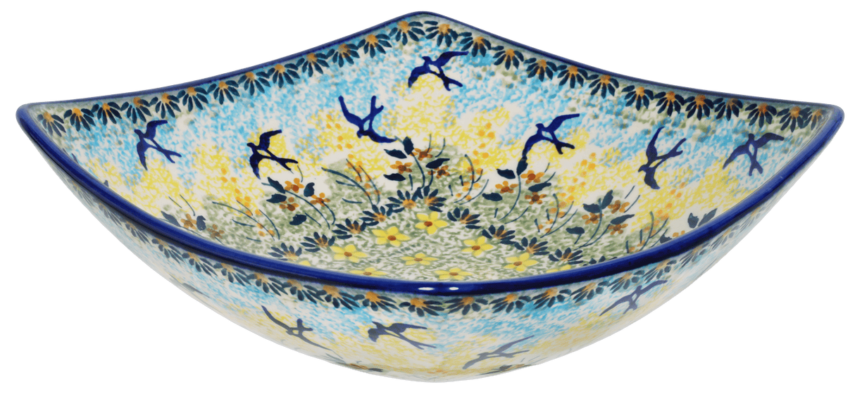 Dish, Nut, Medium, 7.75" in "Soaring Swallows" by Manufaktura | M113S-WK57