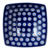 A picture of a Polish Pottery Medium Nut Dish (Harvest Moon) | M113S-ZP01 as shown at PolishPotteryOutlet.com/products/medium-nut-dish-harvest-moon-m113s-zp01