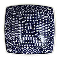 A picture of a Polish Pottery Medium Nut Dish (Gothic) | M113T-13 as shown at PolishPotteryOutlet.com/products/medium-nut-dish-gothic-m113t-13