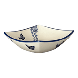 Bowl, Square, Nut, Medium, 7.75" in "Butterfly Garden" by Manufaktura | M113T-MOT1