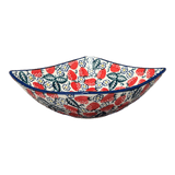 Bowl, Square, Nut, Medium, 7.75" in "Strawberry Fields" by Manufaktura | M113U-AS59