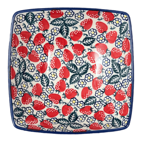 Polish Pottery Medium Nut Dish (Strawberry Fields) | M113U-AS59 Additional Image at PolishPotteryOutlet.com
