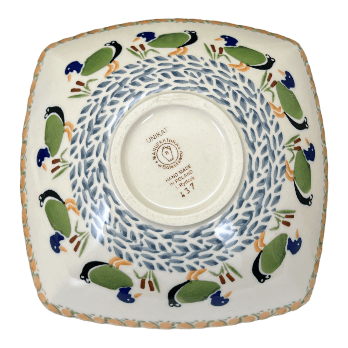 Dish, Nut, Medium, 7.75" in "Ducks in a Row" by Manufaktura | M113U-P323