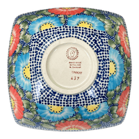 A picture of a Polish Pottery Medium Nut Dish (Fiesta) | M113U-U1 as shown at PolishPotteryOutlet.com/products/medium-nut-dish-fiesta-m113u-u1