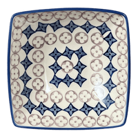 A picture of a Polish Pottery Medium Nut Dish (Diamond Blossoms) | M113U-ZP03 as shown at PolishPotteryOutlet.com/products/medium-nut-dish-diamond-blossoms-m113u-zp03