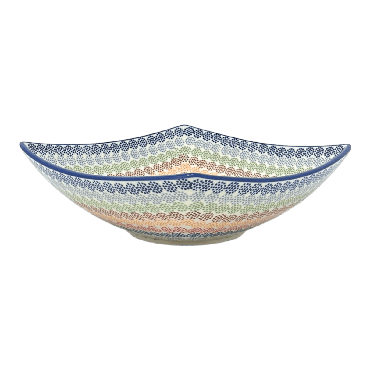 Bowl, Square, Nut, Large, 10.5" in "Speckled Rainbow" by Manufaktura | M121M-AS37