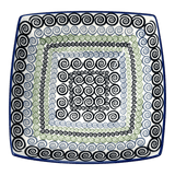Bowl, Square, Nut, Large, 10.5" in "Hypnotic Whirlpool" by Manufaktura | M121M-CGZC