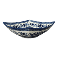 A picture of a Polish Pottery Large Nut Dish (Blue Life) | M121S-EO39 as shown at PolishPotteryOutlet.com/products/large-nut-bowl-blue-life-m121s-eo39
