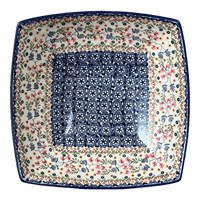 A picture of a Polish Pottery Large Nut Dish (Wildflower Delight) | M121S-P273 as shown at PolishPotteryOutlet.com/products/large-nut-bowl-wildflower-delight-m121s-p273