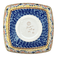 A picture of a Polish Pottery Large Nut Dish (Butterfly Bliss) | M121S-WK73 as shown at PolishPotteryOutlet.com/products/10-5-large-nut-dish-butterfly-bliss-m121s-wk73