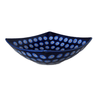 A picture of a Polish Pottery Large Nut Dish (Harvest Moon) | M121S-ZP01 as shown at PolishPotteryOutlet.com/products/large-nut-dish-harvest-moon-m121s-zp01