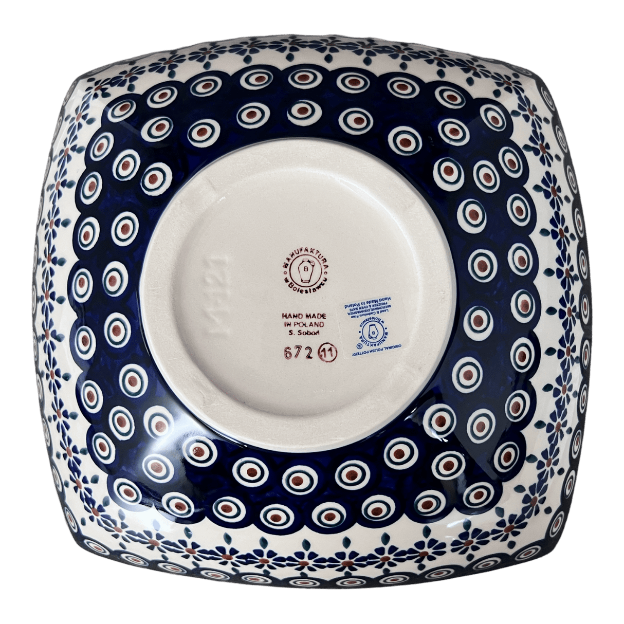 Dish, 10.5" Nut Dish in "Floral Peacock" by Manufaktura | M121T-54KK