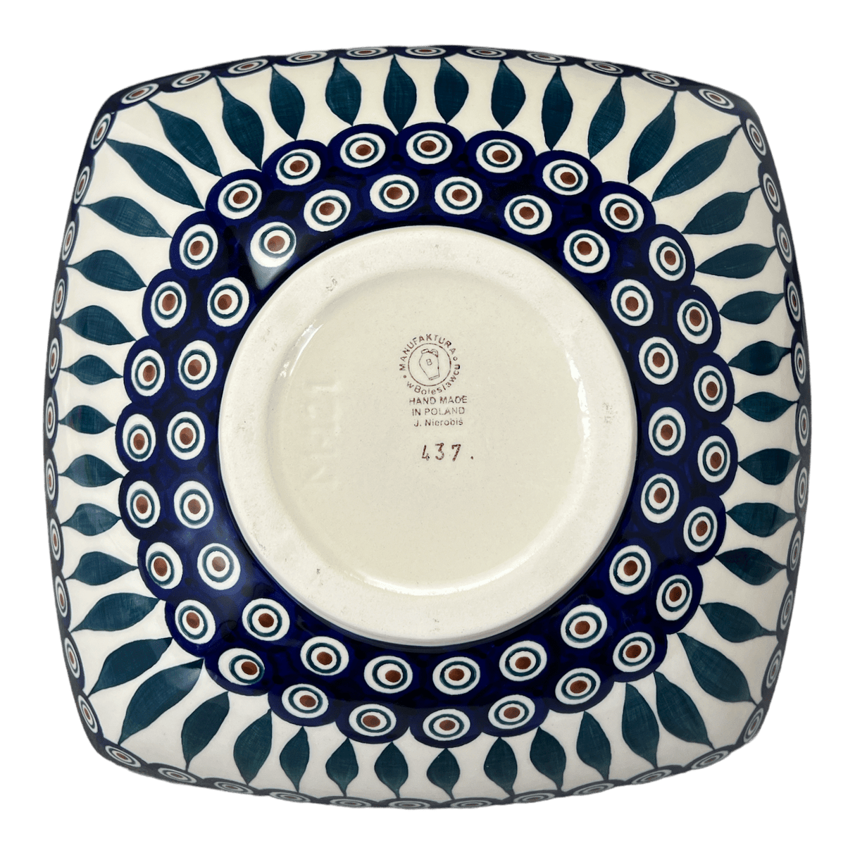 Dish, 10.5" Nut Dish in "Peacock" by Manufaktura | M121T-54