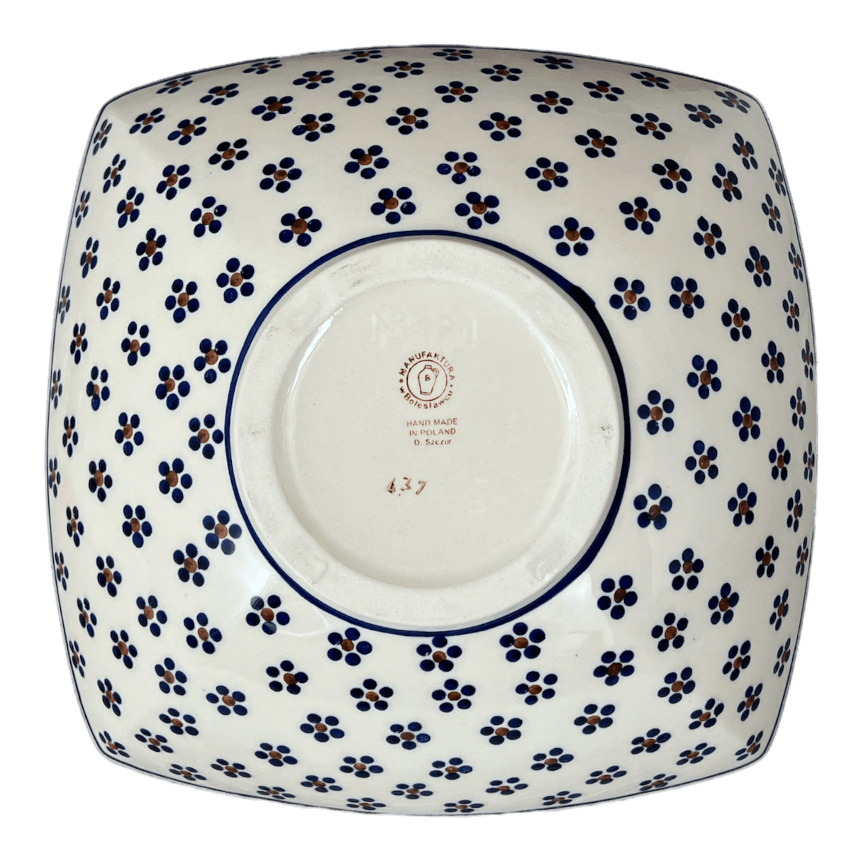 Bowl, Square, Nut, Large, 10.5" in "Petite Floral" by Manufaktura | M121T-64