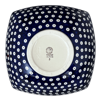 A picture of a Polish Pottery Large Nut Dish (Dot to Dot) | M121T-70A as shown at PolishPotteryOutlet.com/products/large-nut-dish-dot-to-dot-m121t-70a