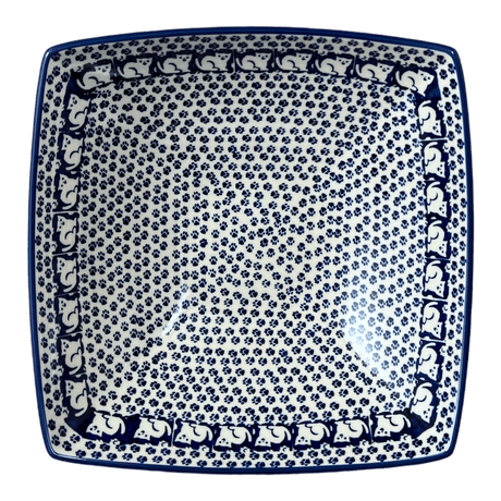 Bowl, Square, Nut, Large, 10.5" in "Kitty Cat Path" by Manufaktura | M121T-KOT6