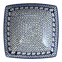 A picture of a Polish Pottery Large Nut Dish (Kitty Cat Path) | M121T-KOT6 as shown at PolishPotteryOutlet.com/products/large-nut-dish-kitty-cat-path-m121t-kot6